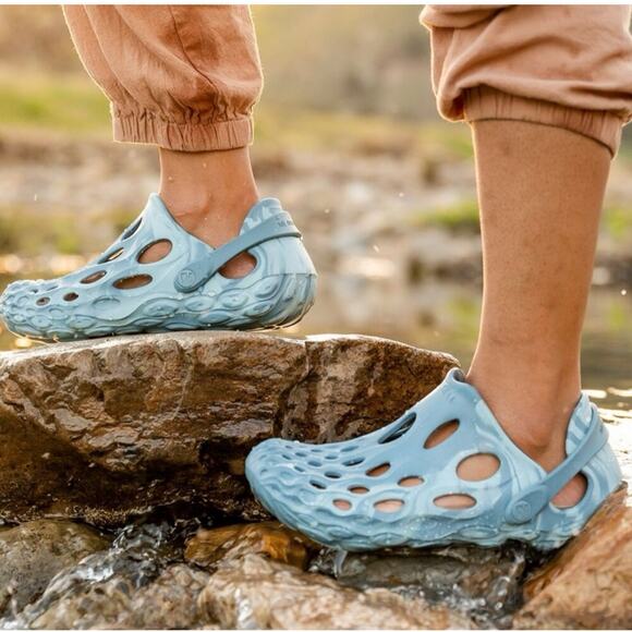 Women's Size 8 Merrell Hydro Moc Sandals Tie Dye Water Shoes Bloom StoneWash - Picture 1 of 13